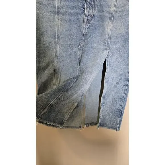 Free People We The Free Womens Long Denim Skirt Size 24 - Picture 5 of 12